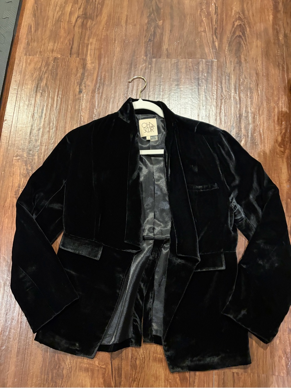 Black Velvet Women's Blazer Jacket